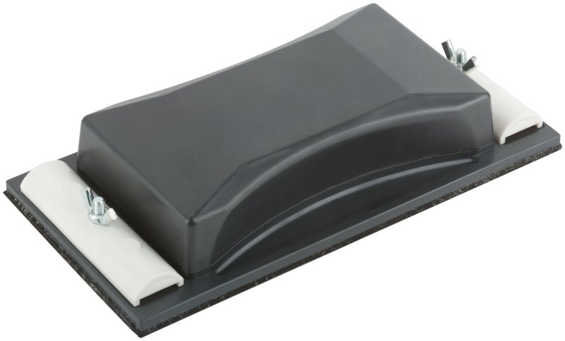 Держатель для наждачной бумаги MOS пластиковый с мет.прижимом, черный 210х105 мм (39716М)