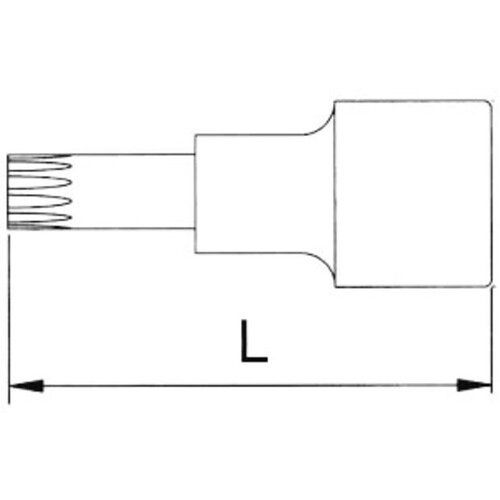 LICOTA - Головка торцевая с вставкой spline 1/2 M10 L=55мм (Производитель: LICOTA H4RM10)