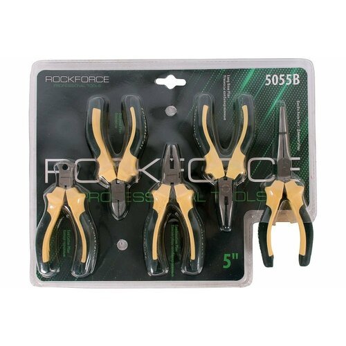 Набор шарнирно-губцевого инструмента ROCKFORCE RF-5055B, 5 предметов