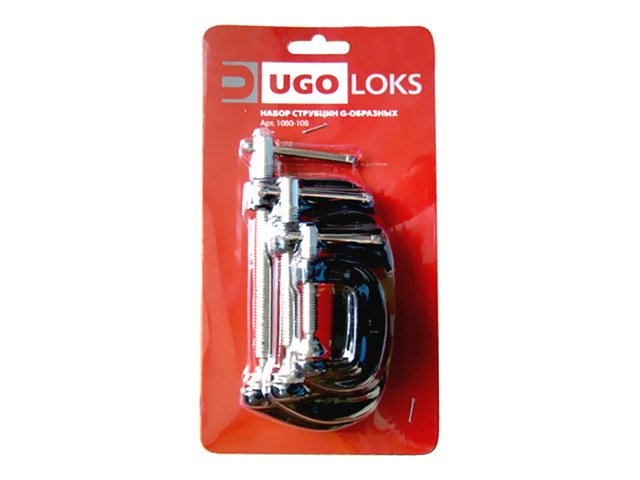 набор струбцин G-образных UGO LOKS 25-75мм 3шт