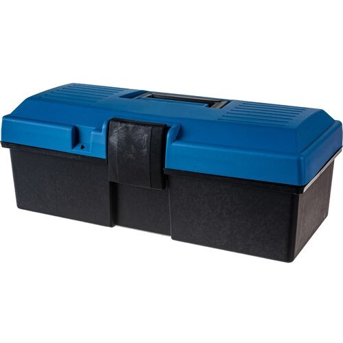 Ящик пластиковый для инструментов, 15', 380*185*140мм, черный/синий
