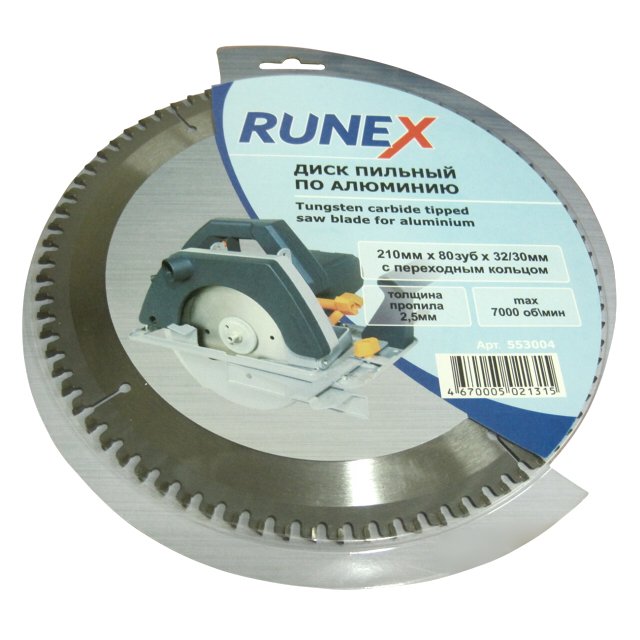 диск пильный RUNEX по алюминию 210х32/30мм 80 зубьев