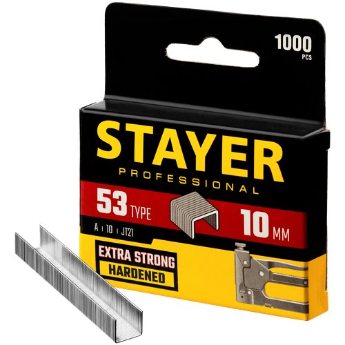 Скобы для степлера STAYER 10 мм, тонкие тип 53 (A/10/JT21), 1000 шт. 3159-10