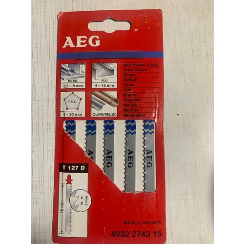 Пилки для лобзика AEG T127D