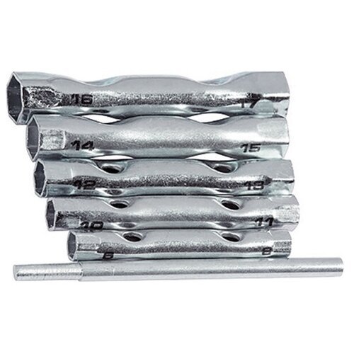 Набор ключей-трубок РемоКолор торцевых, вороток, сталь, 8 х 17 мм 6 шт. 43-2-706