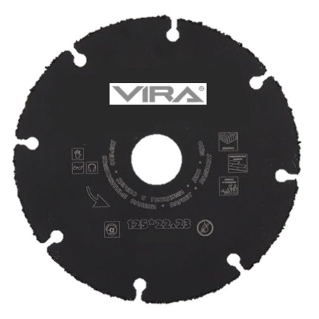 круг отрезной VIRA Rage универсальный для УШМ 125х22,23мм