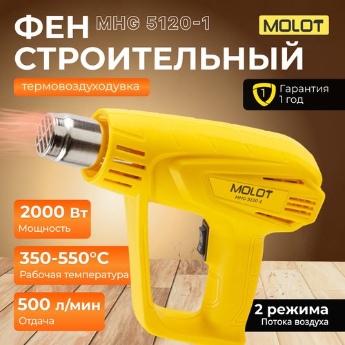 Термовоздуходувка MOLOT MHG 5120-1 в кор. (0334326)