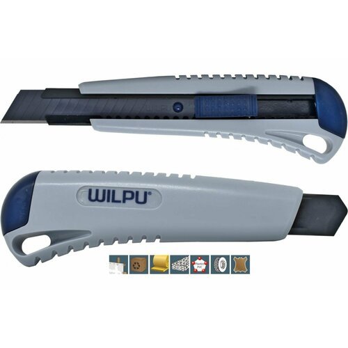Строительный нож WILPU WCM001 EXPERT автоблокировка, 2 запасных лезвия, 18 мм 5090000001