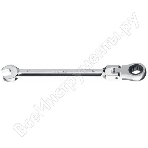 ЗУБР 10 мм, комбинированный гаечный ключ трещоточный шарнирный 27101-10